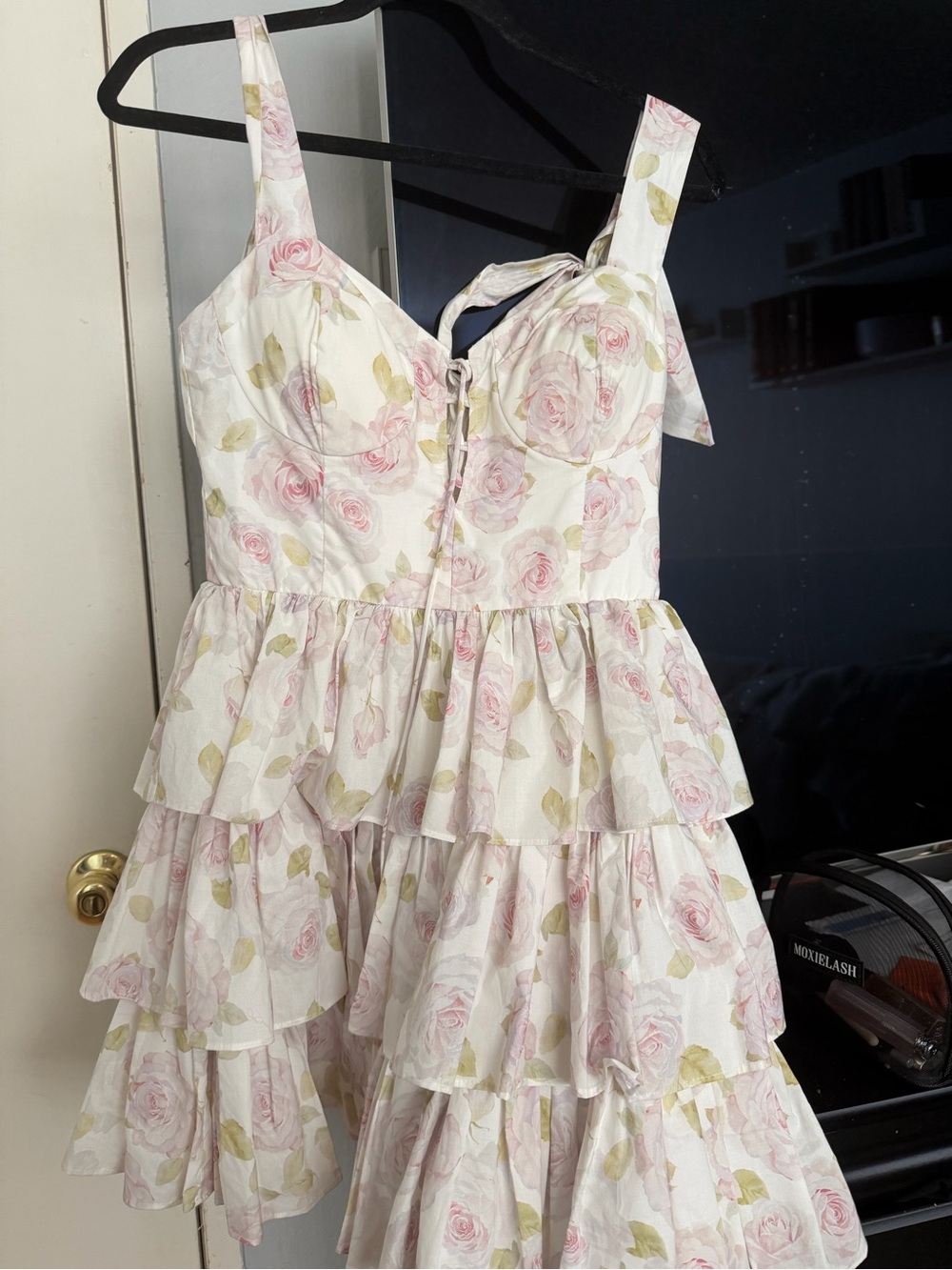 Floral Tiered Ruffle Dress - Pink Rose